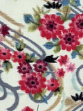 7773:1950s Floral Meisen Silk,close2